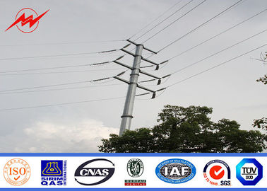 Çin 10m Q345 hot dip galvanized electrical power pole for transmission line Tedarikçi