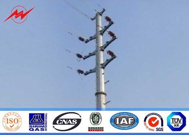 Çin Conical type electric power pole 2.75mm thickness steel plate three sections Tedarikçi