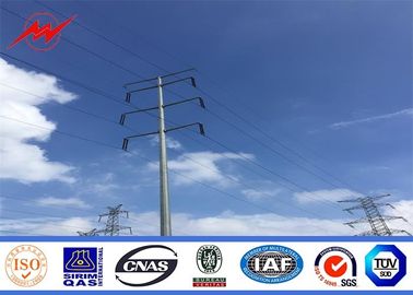 Çin Round tapered galvanization electrical power pole for transmission pole Tedarikçi