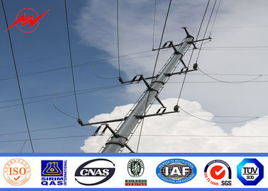 Çin 11m Q235 hot dip galvanized electrical power pole for overheadline project Tedarikçi