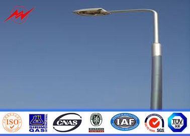 Çin 12mm 4mm wall thickness double bracket Galvanized Steel Pole for area sports lighting Tedarikçi