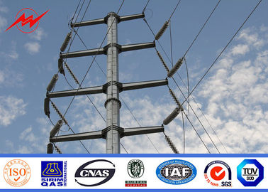 Çin Powder coating 69kv Q345 Steel Utility Pole for electrical power line Tedarikçi