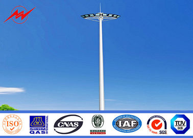 Çin Golden Color 15m Welding High Mast Lighting Poles For Airport / School / Villas Tedarikçi