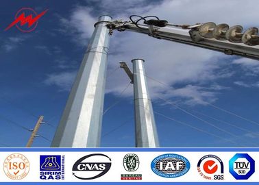 Çin 30ft 66kv small height Steel Utility Pole for Power Transmission Line with double arms Tedarikçi