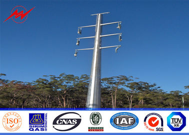 Çin 20M 16KN 4mm thikcness Steel Utility Pole for electrical power line with white powder coating Tedarikçi