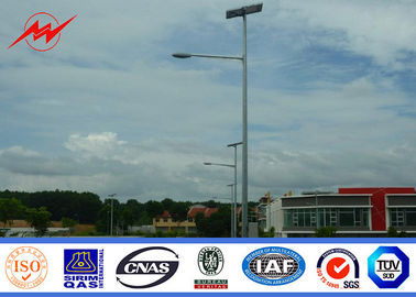Çin 10m Single Arm Solar Street Light Pole Specification / Design Garden Lighting Pole Tedarikçi