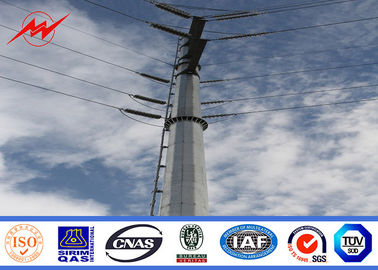 Çin High Earthquake Resistance Q345 Galvanized Tubular Steel Pole For Electrical Line AWS D 1.1 Tedarikçi