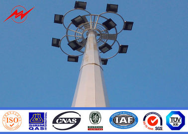 Çin Slip Joint Bitumen 3mm 20m High Mast Light Poles with Round Lamp Panel Tedarikçi