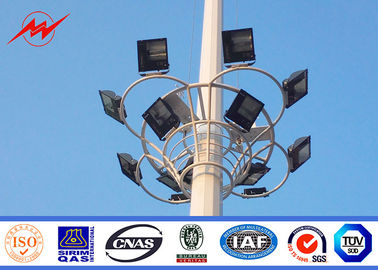 Çin Outside Parking Lot Bitumen High Mast Tower 3mm 25m with Round Lamp Panel Tedarikçi