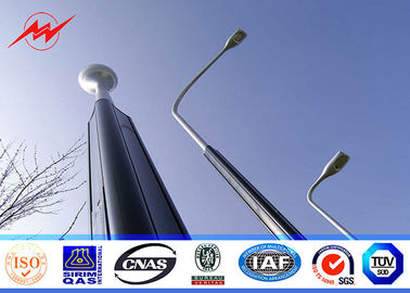 Çin 10m Conical Tapered Parking Lot Light Pole , Square Exterior Light Poles Tedarikçi
