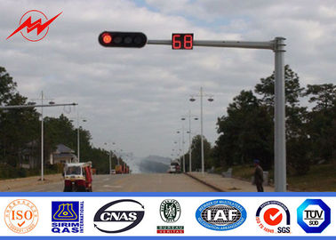 Çin Durable Double Arm / Single Arm Signal Traffic Light Pole LED Stop Lights Pole Tedarikçi