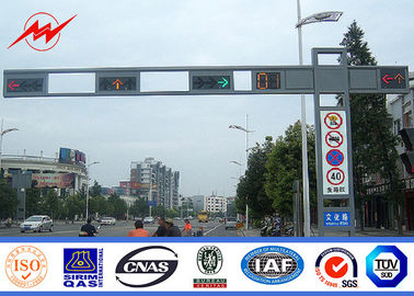 Çin Q235 Frame polygonal / Round Highway Road Sign Board With Single Arm Tedarikçi