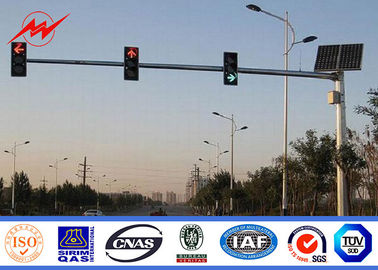 Çin OEM Hot Rolled Steel Powder Coated Traffic Light Pole For Road Lighting Tedarikçi