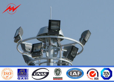 Çin 4 Sections 10mm High Mast Light Pole For Flyovers Stations City Squares Tedarikçi