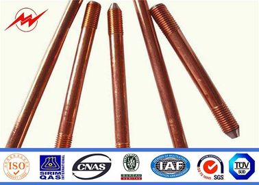 Çin Professional Copper Bonded Ground Rod Copper Grounding Bar 1/2&quot; 5/8&quot; 3/4&quot; Tedarikçi