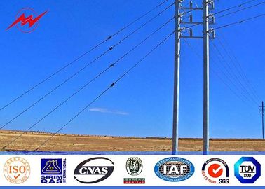 Çin 12m 800Dan Galvanised Steel Poles Transmission Line Poles With Stepped Bolt Tedarikçi
