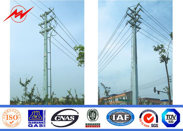 Çin ISO 12m 3mm Thickness Galvanized Steel Pole For Tranmission Line Tedarikçi