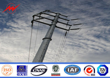 Çin 3mm Thickness Overhead Line Steel Power Poles 35FT Transmission Line Poles Tedarikçi