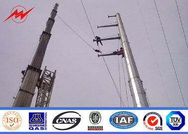 Çin 8m 10m 12m Electric Transmission Steel Power Pole Gr65 Tubular / Ladder Welded Tedarikçi