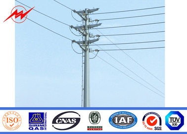 Çin Tapered 15M Galvanized Steel Pole 1mm - 36mm Thickness For Electricity Distribution Tedarikçi