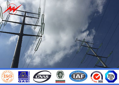 Çin 12m Galvanized Steel Utility Power Poles Large Load For Power Distribution Equipment Tedarikçi