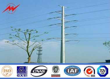 Çin 11.8m Height Spray Paint Galvanised Steel Poles For Transmission Equipment Tedarikçi
