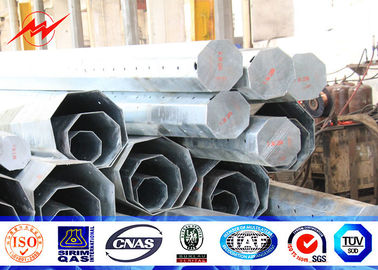 Çin Octagonal Shape Galvanized Steel Electric Pole 10M 5KN Load Steel Transmission Poles Tedarikçi