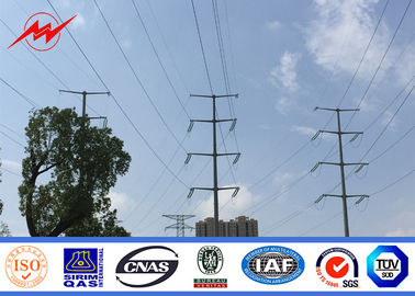 Çin 10M 15KN Galvanized 69KV Outdoor Electric Steel Power Pole for Distribution Line Tedarikçi