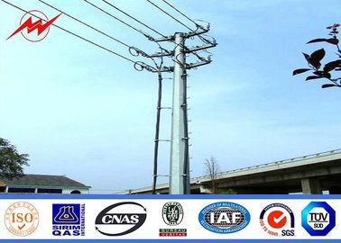 Çin Gr 65 Material Galvanized Steel Poles 30KV Overhead Line Steel Transmission Poles Tedarikçi