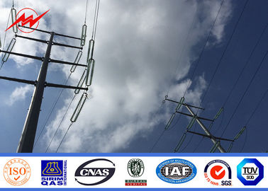 Çin Distribution Line Electrical Power Pole 10m Wall Thickness 3mm Galvanized Steel Pole Tedarikçi