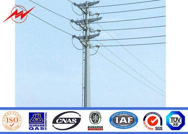 Çin Outdoor Tapered Transmission Line Steel Power Pole with Channel Steel Cross Arm Tedarikçi