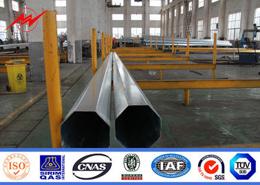Çin 40ft 800 DaN Galvanized steel utility poles Electrical Power Monopole Q345 Material Tedarikçi