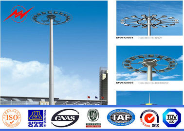 Çin 15 - 30 M Q345 Steel Tubular Pole Stadium High Mast Lighting Pole With 16 Lights Tedarikçi