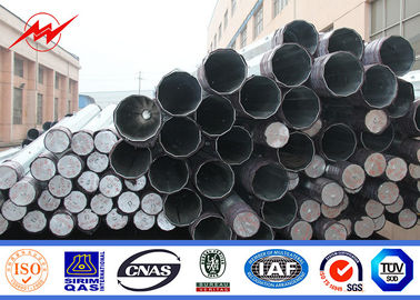 Çin 11M 2.5KN Octagonal Galvanized Steel Pole Bitumen Surface 34.5 KV Power Line Pole Tedarikçi