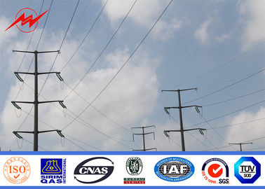 Çin Medium Voltage Electric Telescoping Pole / Steel Transmission Pole For Overhead Line Project Tedarikçi