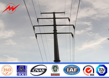 Çin 69kv Round Tapered Steel Utility Pole / Electric Light Pole For Electrical Transmission Tedarikçi