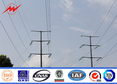Çin 15m Tapered Conical Steel Transmission Poles , Electric Telescoping Pole Tedarikçi