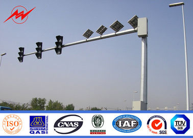 Çin 6m 12m Length Q345 Traffic Light / Street Lamp Pole For Traffic Signal System Tedarikçi