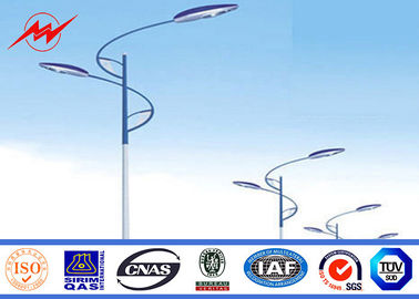 Çin Solar Power System Street Light Poles With Single Arm 9m Height 1.8 Safety Factor Tedarikçi