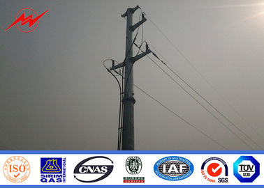 Çin Galvanized Polygonal Tapered Electrical Power Pole For Transmission Line Project Tedarikçi