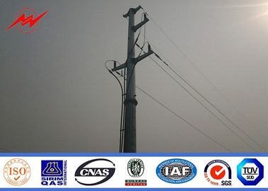 Çin Hot Dip Galvanized Utility Power Electrical Transmission Poles With Accessories Tedarikçi