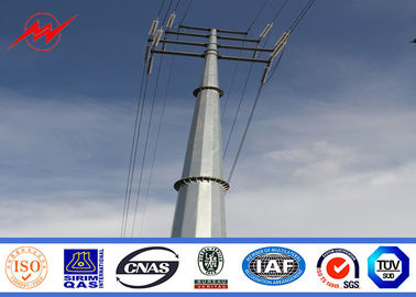 Çin 15m Q345 Galvanized Utility Steel Power Pole , Electrical Transmission Line Poles Tedarikçi