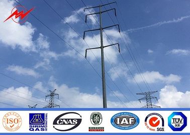 Çin Transmission Line 110kv 132kv Towers And Lattice Masts Double Circuit Galvanized Power Poles Tedarikçi