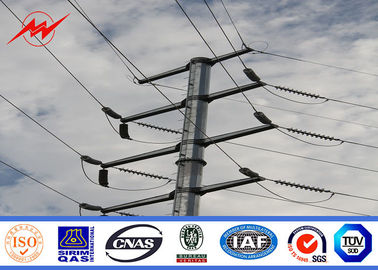 Çin Ziftli Asma Tavan Elektrik İletim Hattı Projesi için 11kv ila 69kv Galvanizli Yardımcı Güç Kutupları Tedarikçi