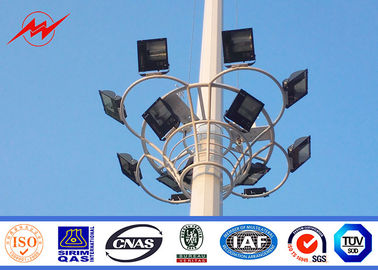 Çin Yuvarlak Fener Taşıma ile 40M 60 nos LED Işıkları Galvanizli Yüksek Direk Stadyum Işık Kulesi Tedarikçi