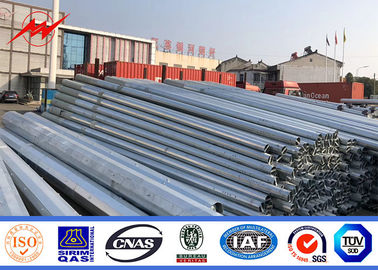 Çin 2.75 mm - 3 mm kalınlığında yüksek performans ile ISO 9m 10m galvanizli çelik direk Tedarikçi