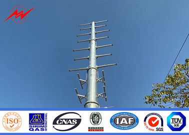 Çin Filipinler NGCP Geleneksel Elektrikli Mono Kutup Kulesi 27m Flanş Tipi Tedarikçi