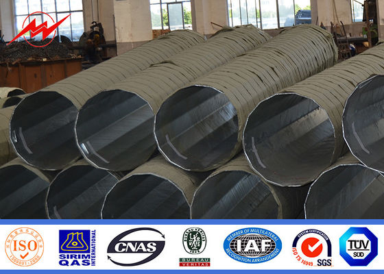 Çin Poligon 12m ASTM A123 Galvaniz Çelik Boru Direk 69KV Tedarikçi