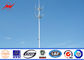 35M Height Round Sections Galvanized Monopole Cell Tower With Galvanized Stepped Bolt Tedarikçi