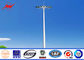 Powder Coating 30M High Mast Pole , Commercial Outdoor Light Poles with Lifting System Tedarikçi
